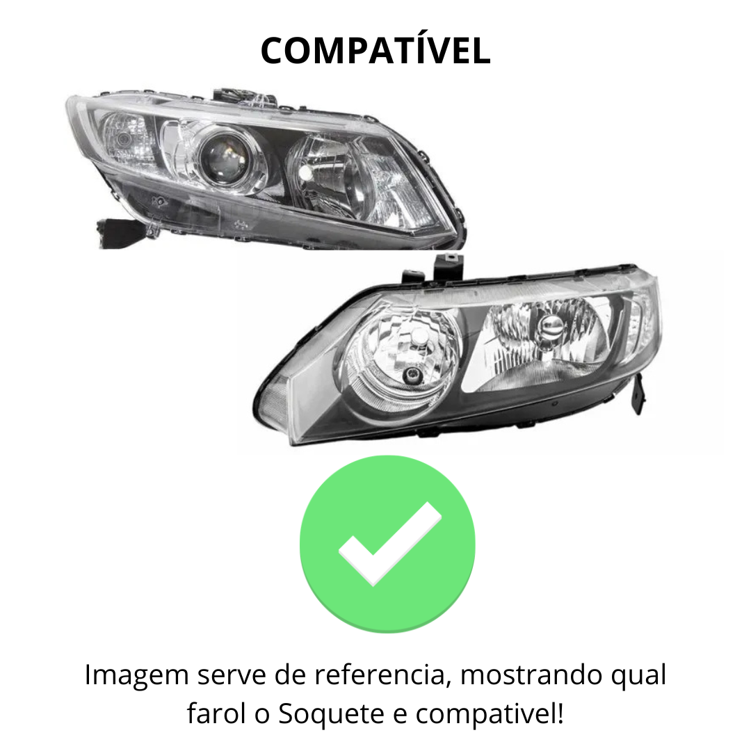 Soquete lanterna farol Honda Civic 2007 a 2016 original